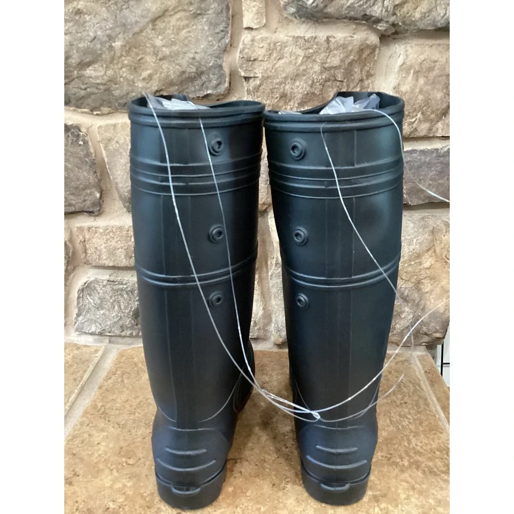 Itasca Mens PVC Waterproof Boots Black Tall Rain Work Boot 6847012 Size 7 New